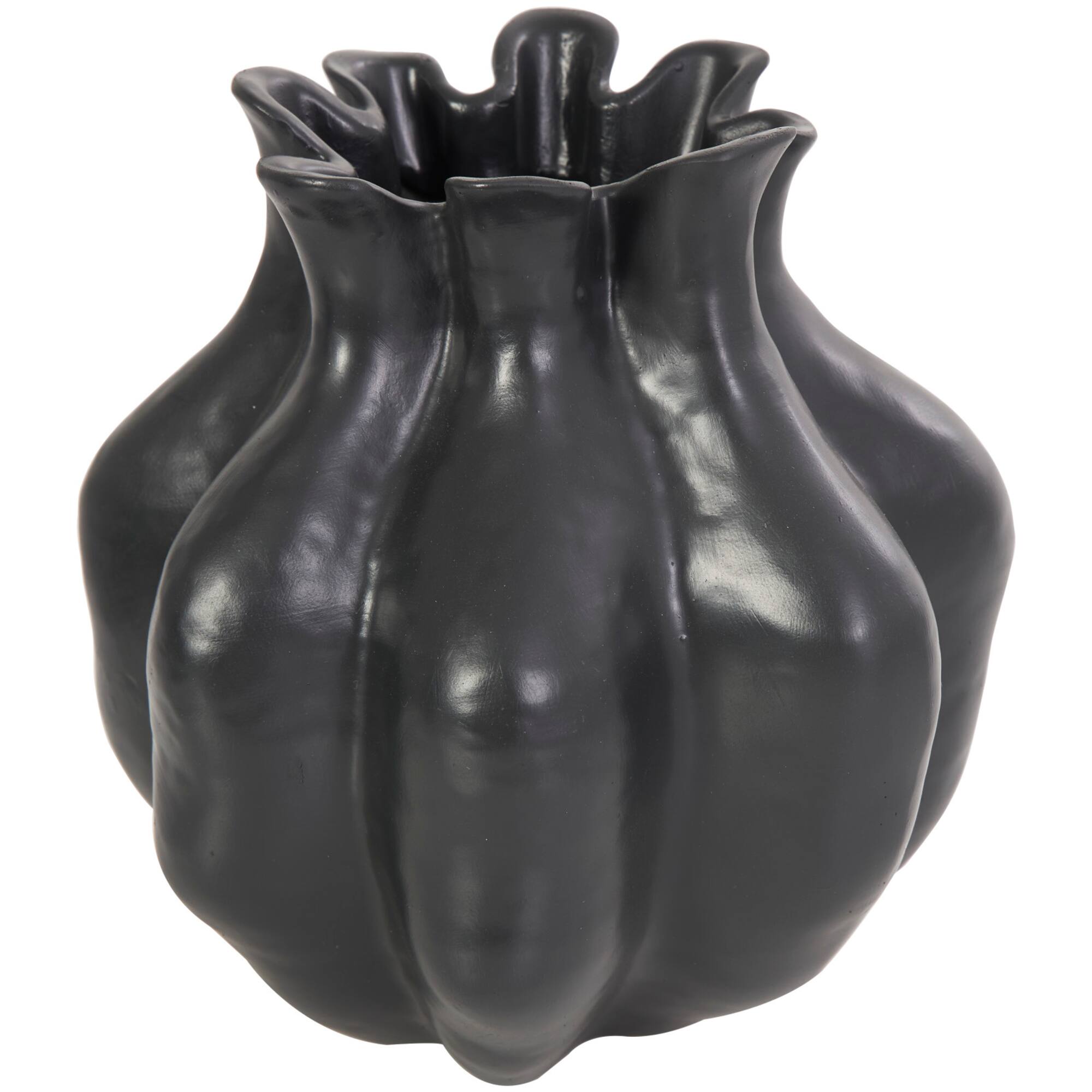 Black Abstract Tulip Shaped Vase Set